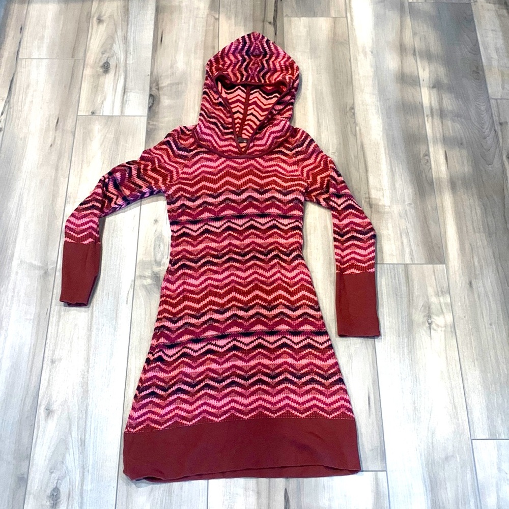 Prana hooded Sweter dress XS